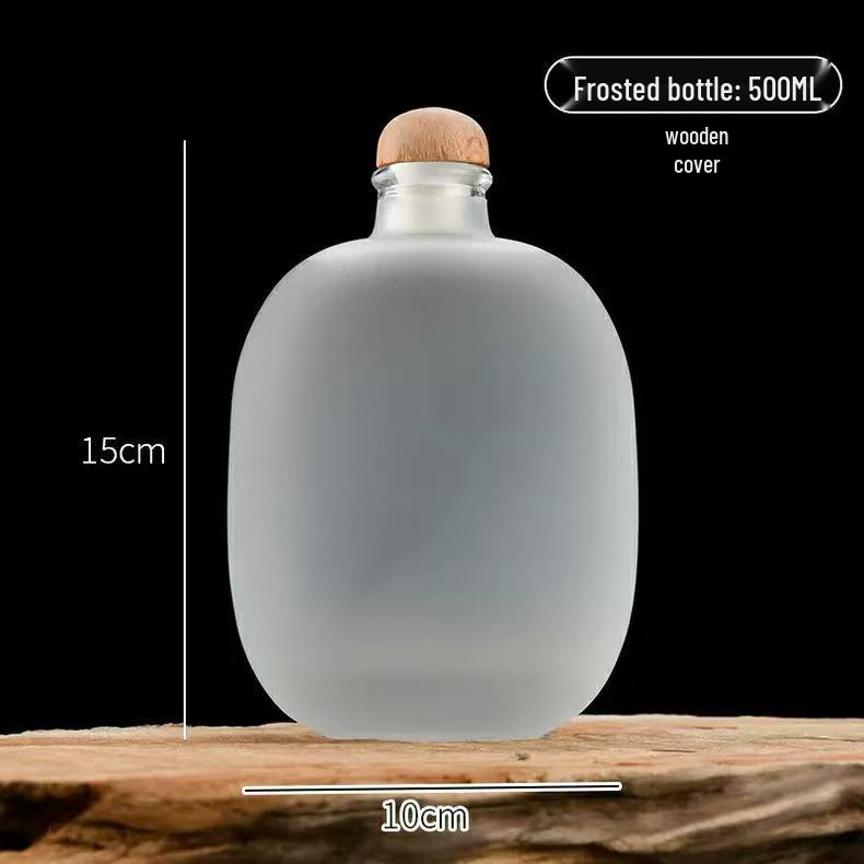 Premium Homemade Fruit Wine Bottles: Sealed, Leak-Proof, Frosted Glass with Large Belly Design