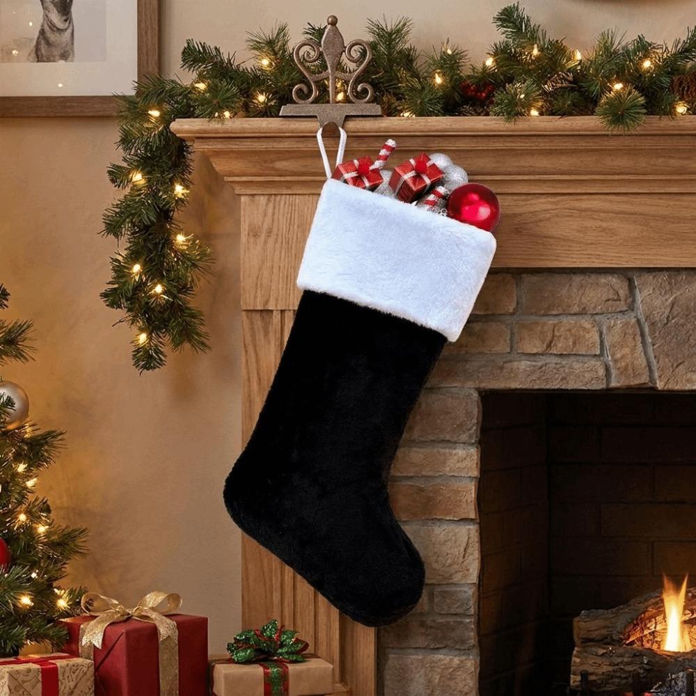Kaminsims Deko Plüsch Weihnachtsstrümpfe Klassischer Weihnachtsstrumpf Foto Requisiten