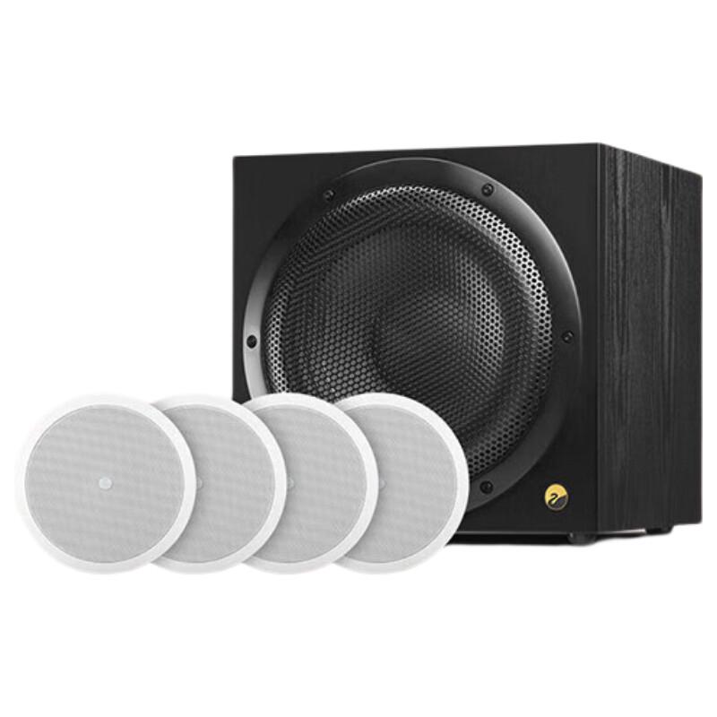 HiVi JX6*4+Sub10G In-Ceiling Home Theater Speaker System CN plug (adapter included)