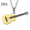 Men Women Rock Guitar Pendant Stainless Steel Necklace Jewelry Musician Gift