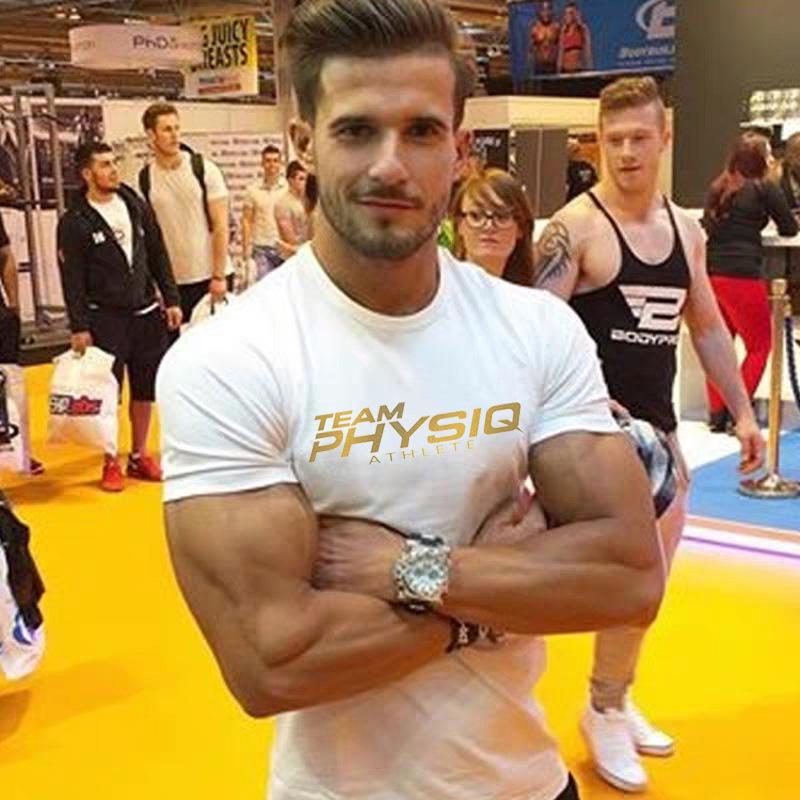 Men's Spring Sports Short-Sleeve T-Shirt with Custom Logo - European & American Style, Large Size, Breathable Cotton for Training