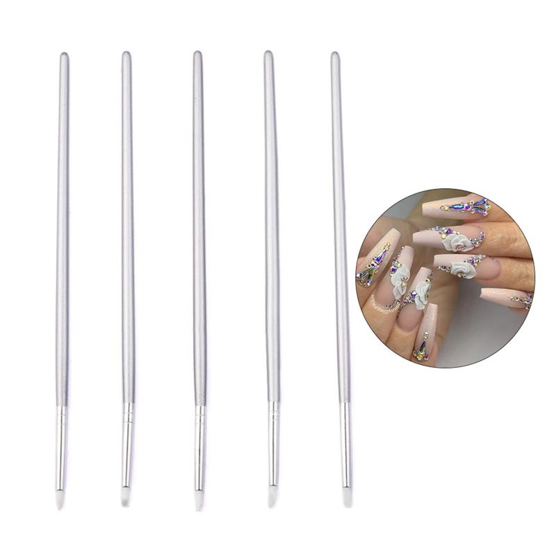 5 PCS Clay Sculpting Tools Silicone Carving Modelling Colouring Tools Clay Color Shaper Silicone Paint Pen with Soft Tip