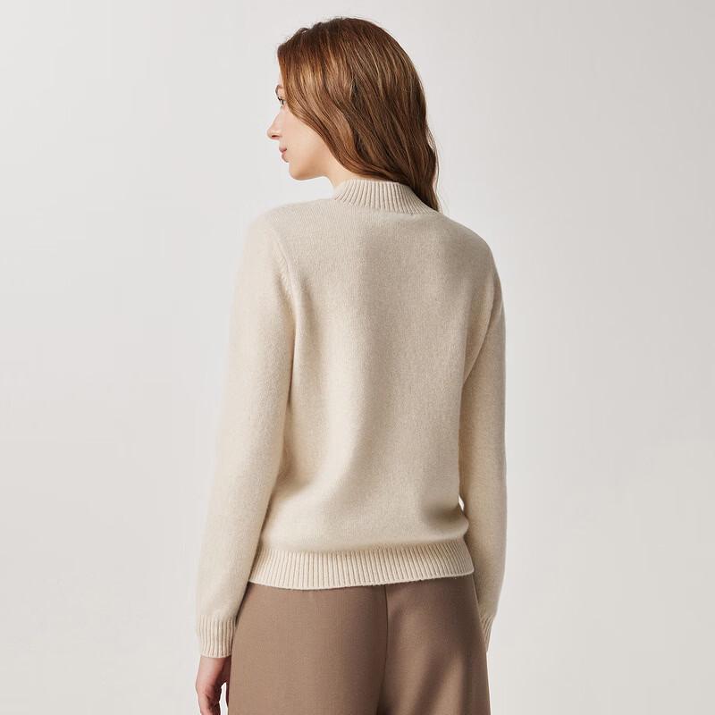 Zhaojun Women's Thickened Half-High Neck Wool Sweater