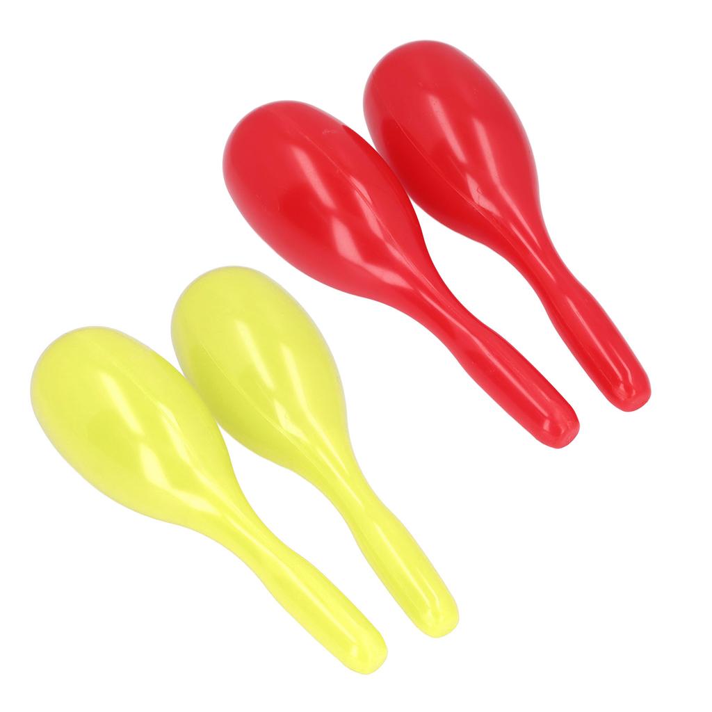 2Pcs Music Maracas Oval Shaped Plastic Hand Percussion Rattles Music Instrument for KTV Party Kinder