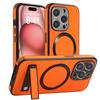 Luxury Business Leather Magsafe Phone Case For iPhone 16 15 14 11 12 13 Pro Max Magnetic Wireless Charging Stand Cover