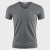 Men's Slim Fit V-Neck Short-Sleeve Cotton T-Shirt, Black