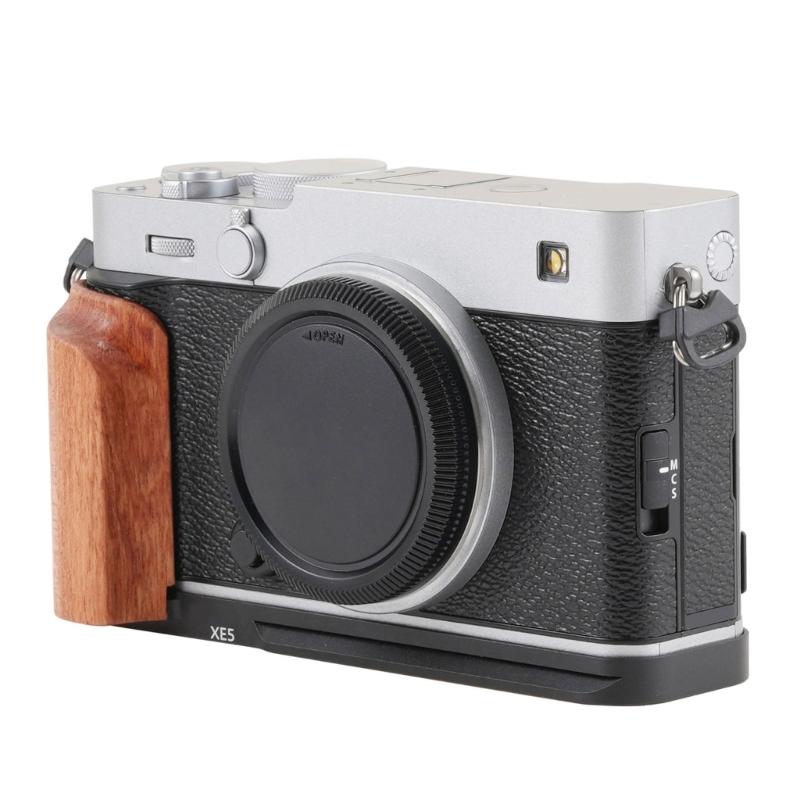 Aluminum Quick Release Plate Featuring Wood Grip and Fast Toolless Setups Secure Mounting for XE5 Photography
