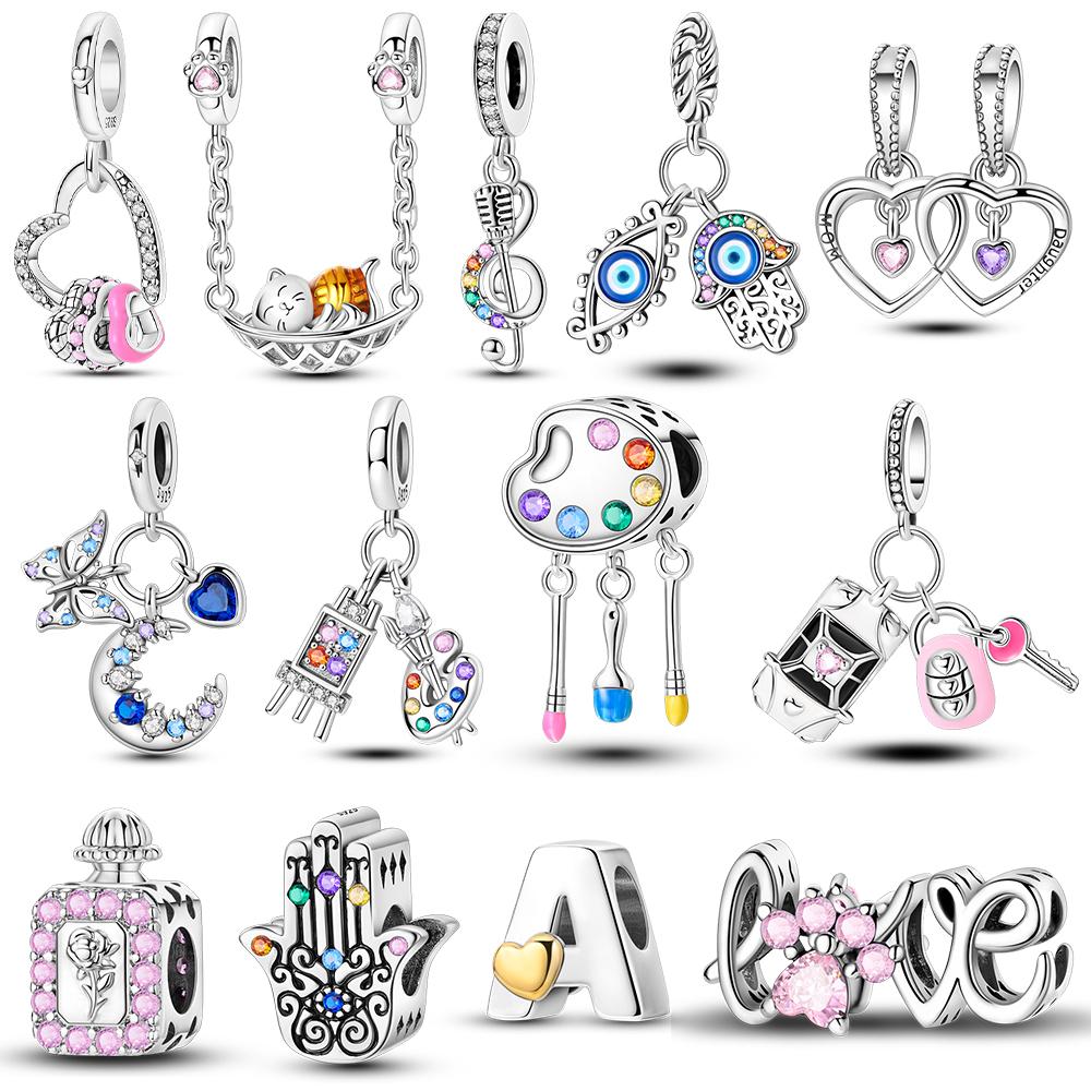 Newest Charm Bead Charms Copper Charm Cat Elephants Unicorn Bead Charms Compatible With Authentic Bangle Bracelets Diy Jewellery Women Gift