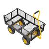 Steel Garden Cart 900lb Capacity Heavy Duty Yard Wagon Cart 10in Tires