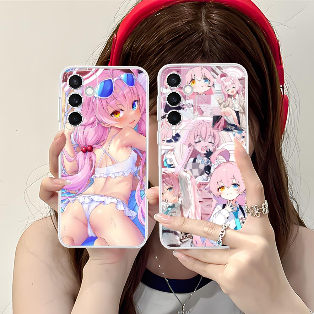 Blue Archive Takahashi Hoshino Clear Mobile Phone Case for Samsung Galaxy S25 S24 S23 S22 S21Plus FE Ultra Colorful Cover