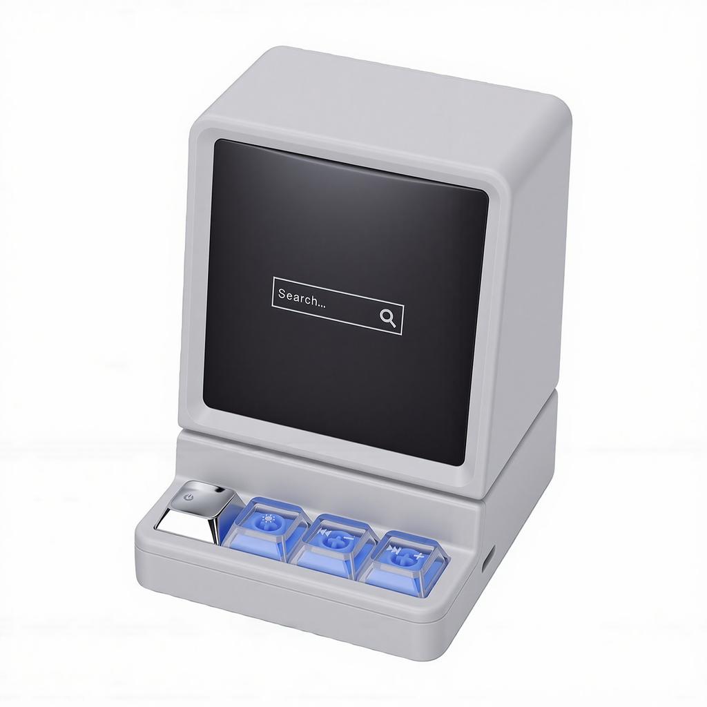 Portable Bluetooth Speaker with Phone Stand Computer Shaped Wireless Retro Desktop Speaker for Home Outdoor
