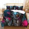 Skull Printing Duvet Cover Youth Bedroom Decor Bedding Suit Comforter Cover