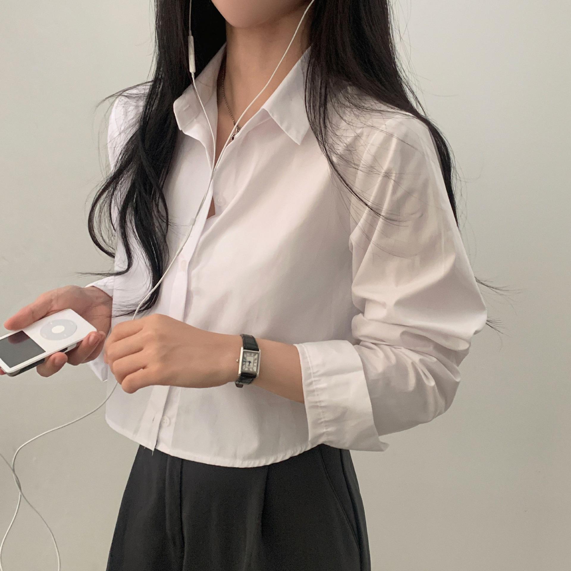 

Spring Women s Shirt Short Long Sleeved Base Shirt Fashionable Top XL белый