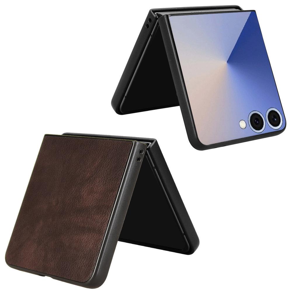 case for Samsung Galaxy Z Flip 7 FE Litchi pattern phone case protective cover hard shell full coverage Anti-Fingerprint plain