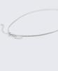 Bonbeau Lolli Cutting Silver Chain Necklace 925 Silver Cutting Italian Chain Choker Necklace