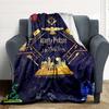 1pc Harry Potter Flannel Throw Blanket - HD Printed Lightweight Soft Warm All-Season Blanket for Sofa, Bed, Travel, Camping 047