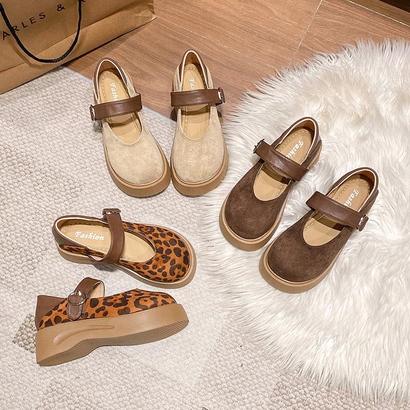2025 New Designer Platform Women Shoes Suede Cozy Loafers Shoes New Casual Fashion Buckle Sandals Summer Walking Shoes