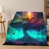 Tree of Life Nordic Mythology Yggdrasil Nature cartoon Flannel Blanket Soft Throw Blanket for Bedroom Living Room Bed Travel kid