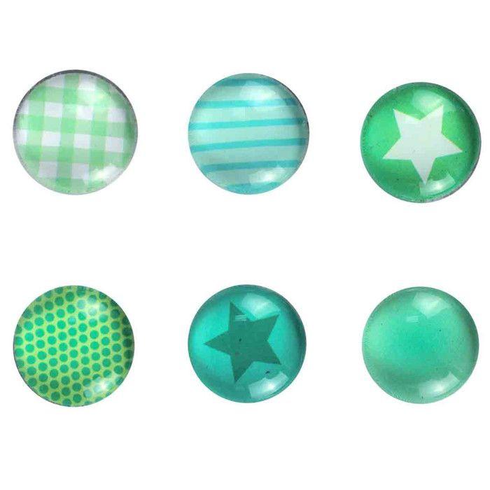Magnets Mini Green 1.8 Cm X6 Pieces