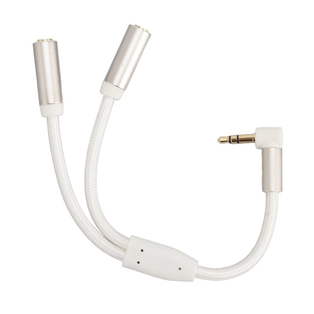 3.5mm 1 Male to 2 Female Headphone Splitter 20cm/7.87in Dual Output Aux Cord for Phone