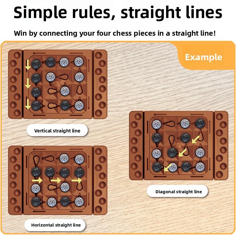 Interactive Touch Flip Black White Chess Parent-Child Intelligent Tabletop Board Games Montessori Track