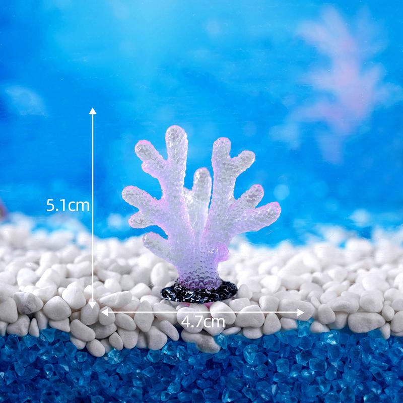 Luminous Coral Micro Landscape Artificial Coral Resin Ornaments For Fish Tank Aquarium Accessories Decorations Home Decoration