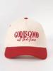 Embroidered God Is Good Colorblock Baseball Cap Adjustable Sun Protection Casual Hat Spring Autumn Travel Festival