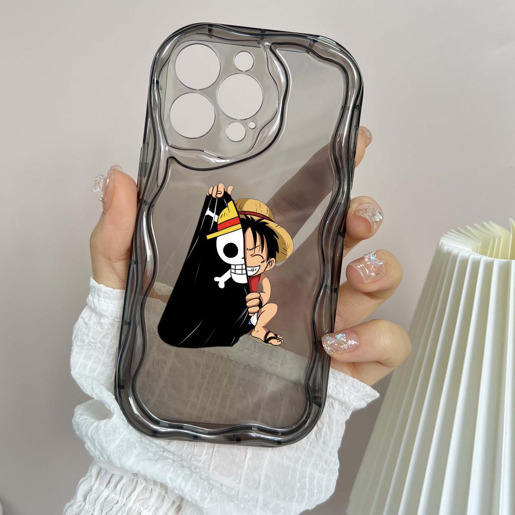 Carcasă de telefon LZ28 One Piece Luffy Gear 5, transparentă, cu valuri moi, pentru iPhone 15, 13 Pro Max, 12 mini, 14, 8 Plus, XS Max, XR, 6, protecție spate