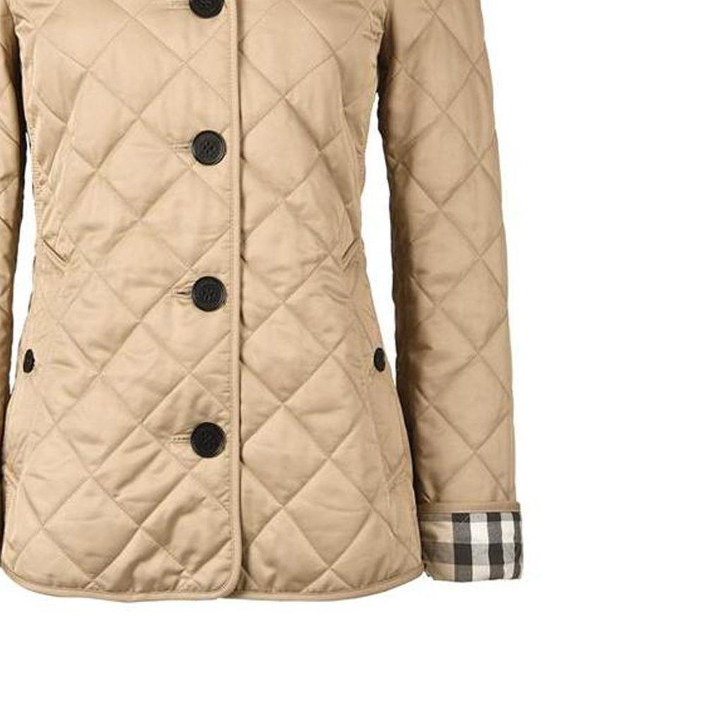 Burberry Women's Diamond Quilted Jacket Beige 80658721