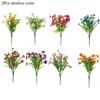 2Pcs Artificial Violet Flowers Faux Silk Bouquets Realistic Fake Plants for Living Room Home Wedding Event Table Decor