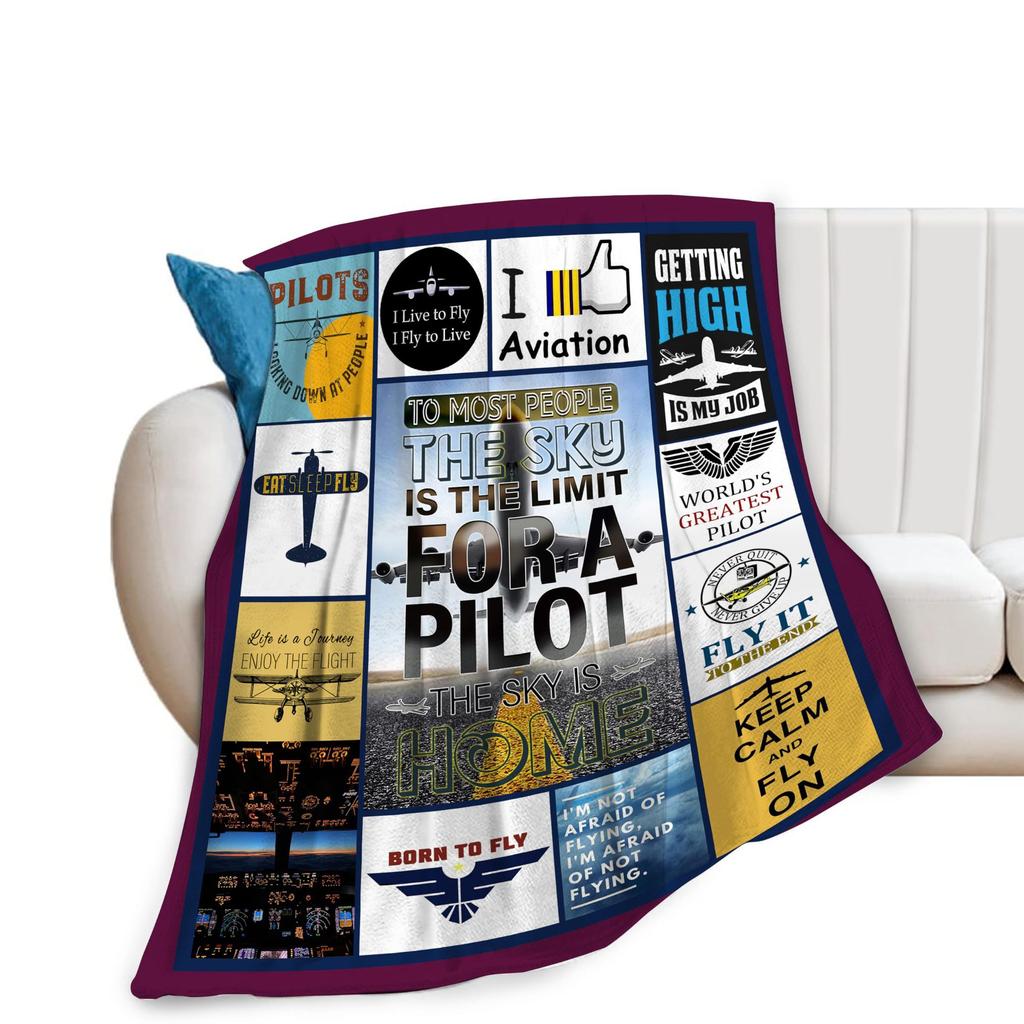 Herren Piloten Geschenk Decke Luftfahrt Kreative Decke Super Weich Bequem Flanell Decke
