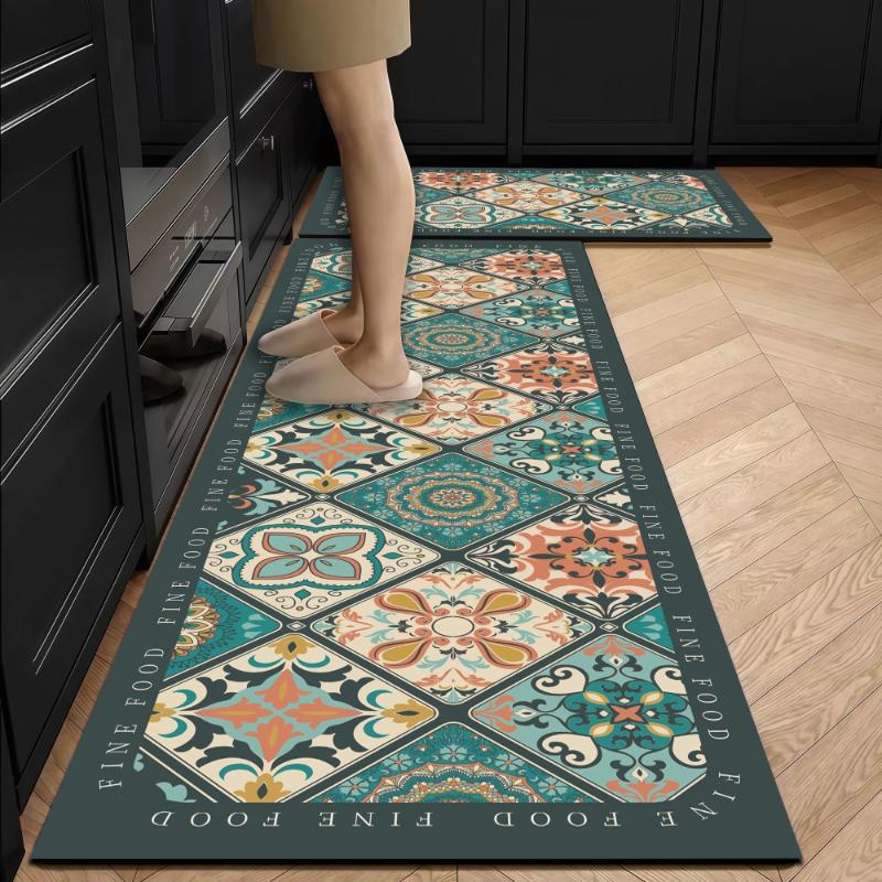 Kitchen Floor Mat Bedroom Living Room Long Bedside Area Rug Hallway Soft Washable Carpet Anti Slip Bathroom Entrance Doormat