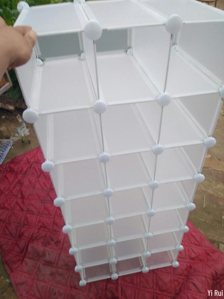 Popsicle Storage Rack: Freezer Organizer with Grid Divider White Round Clips, 4 pcs
