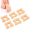 6pcs Individual Toe Separators Soft Silicone Correct Toes Relief Foot Pain Toes Separate Tool Khaki