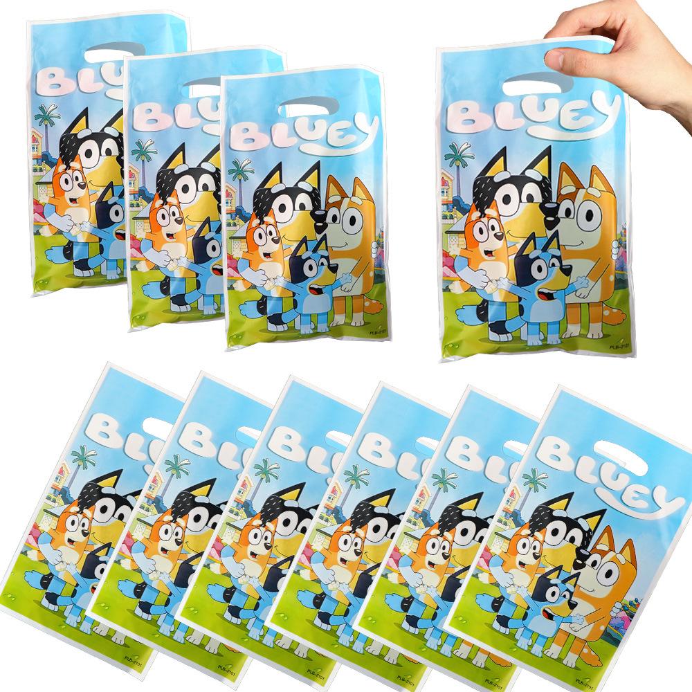 Bluey Theme Party Favor Gift Bag for Kids - Candy, Snacks, Storage & Decoration