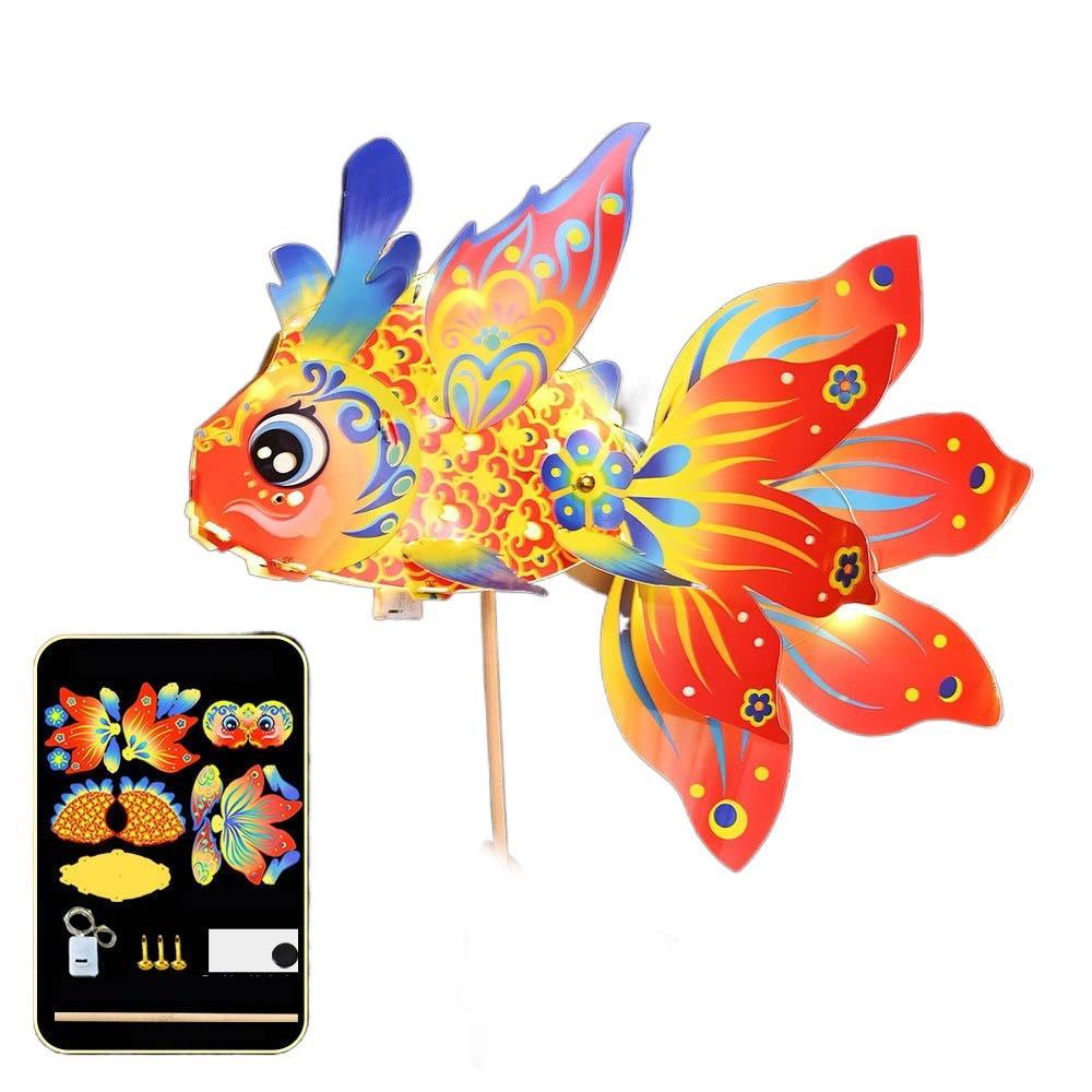 With Led Light Handheld Fish Lantern Chinese  Glowing Handheld  Lantern  Spring Festival