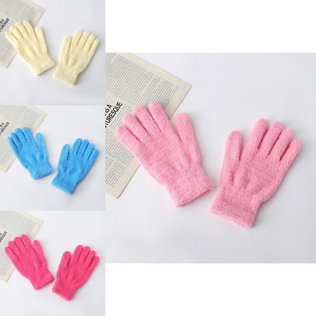 Simple Solid Color Adult And Children Winter Warm And Windproof Plush Gloves For Winter Sports And Travel