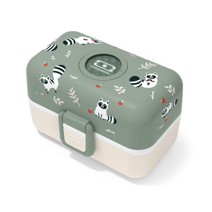 Lunch Box Enfant - MONBENTO - 3 Compartiments - Sans BPA - MB Tresor Raccoon