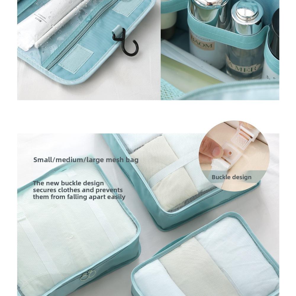 8-6 Pcs Travel Storage Bag Set, Clothing Organizer Packing Bags Suitcase Luggage Organizer Pouches