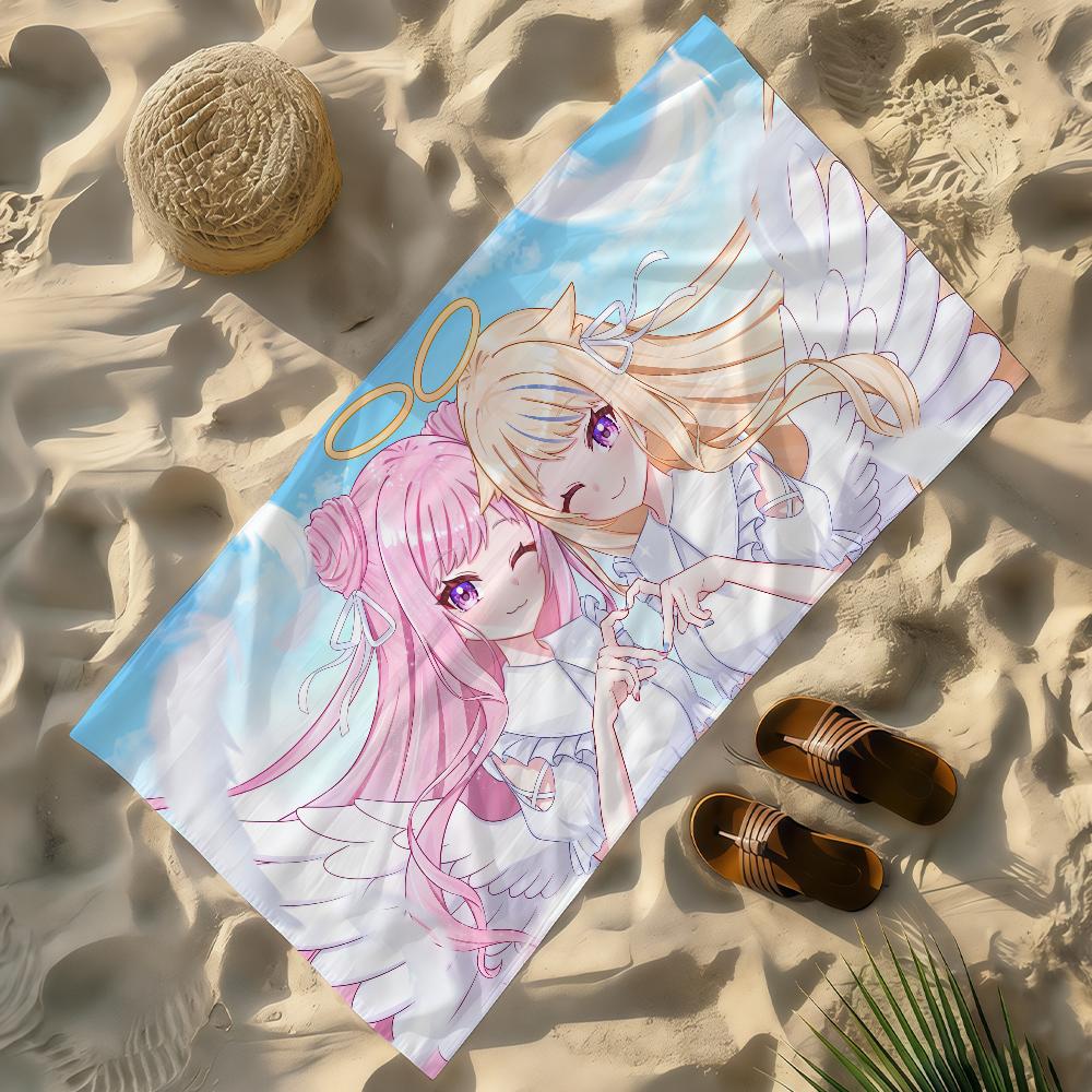 

Band VTubers H-HimehinA Towel Soft Lightweight Anti-Sand Large Beach Towel Quick-Drying Bath Sports Family W30*H60(CM)