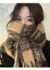 Maillard retro wear with scarf women's winter new student versatile warm scarf shawl dual-purpose tide
