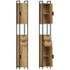 Freestanding Bathroom Cabinet, Tall Bathroom Storage Cabinet with Drawers and Shelves, Linen Storage, Brown