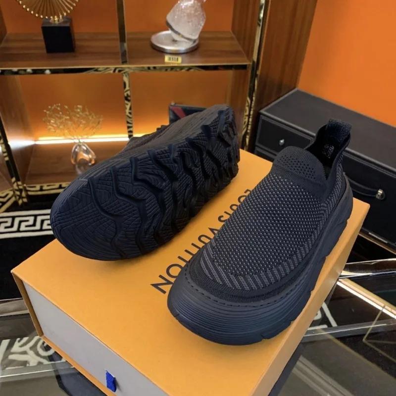 Fashion Man Sneakers Summer Black Flying Weaving Breathable Mesh Zapatos Hommes Casual Quick-dry Soft Sole Sport Shoes Outdoor