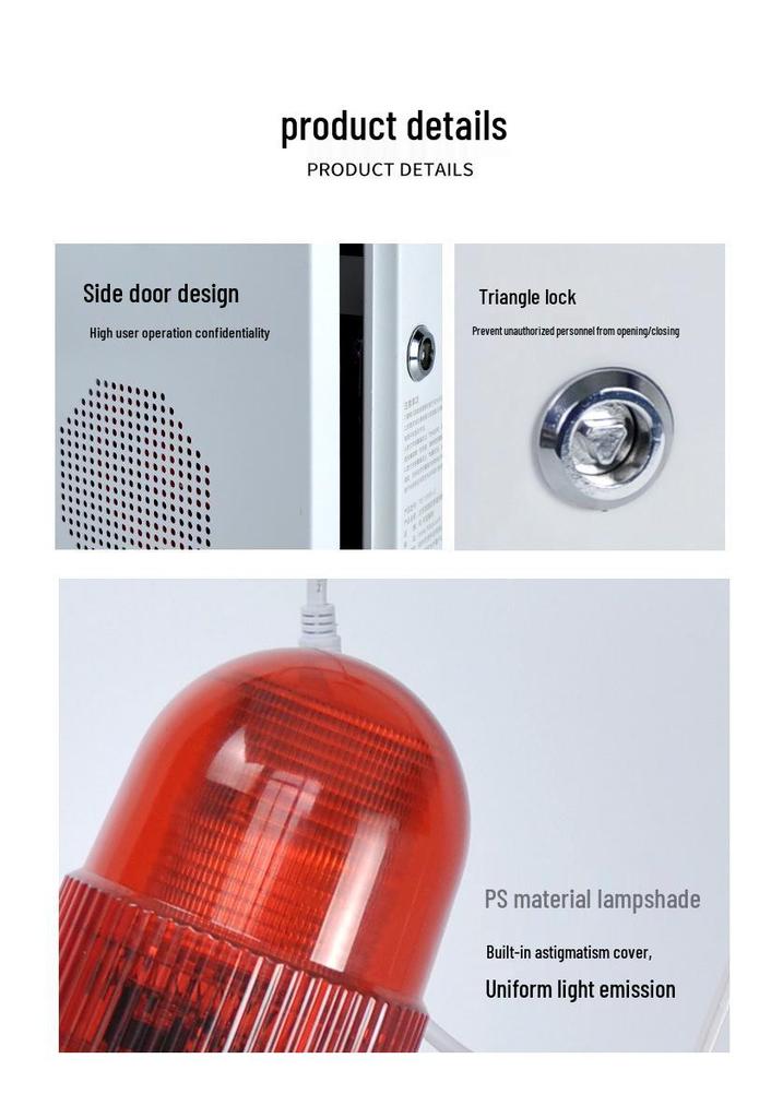 Solar-Powered Alarm & Voice Broadcast Device with Microwave Infrared Sensor for Fire Prevention