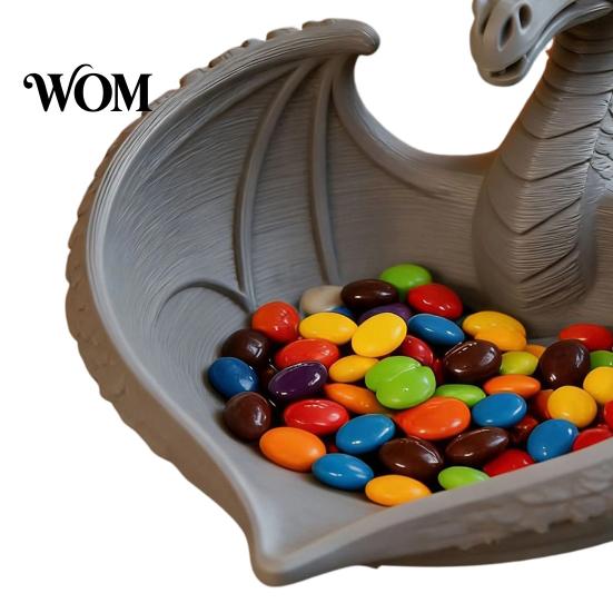 3D Printed Dragon Tray Storage Box, Modern Desk Organizer for Keys Jewelry Creative Box Candy, Flying Figurine Home Office, Collectible Decor