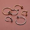 10pcs Stainless Steel C Shape Loop Earrings Accessories DIY Ear Pin Handmade Earring Jewelry Making Findings