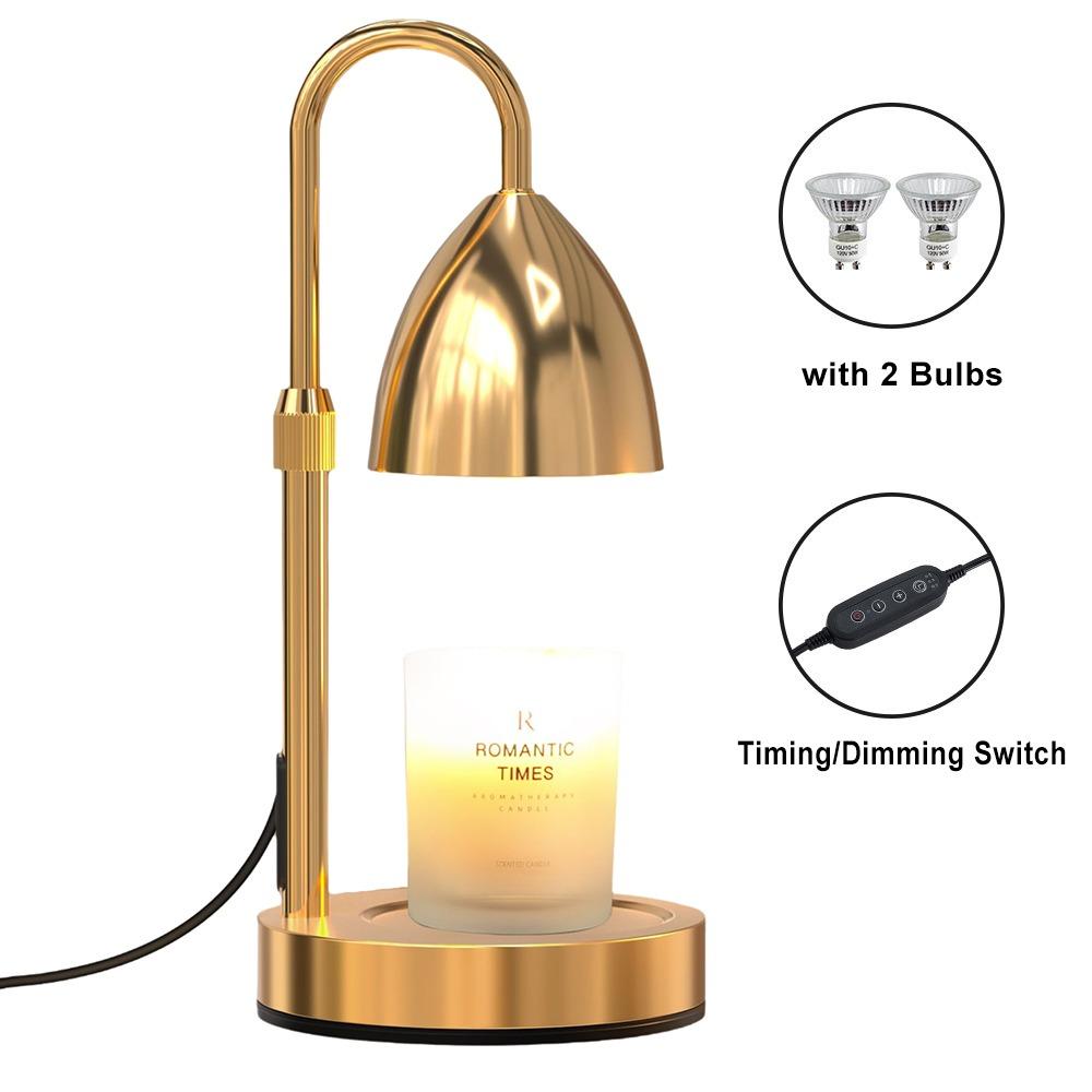 with Timer Dimmer Candle Warmer Lamp Bedroom Home Decor Adjustable Height Wax Melter with 2 Bulbs Aromatherapy Lamp