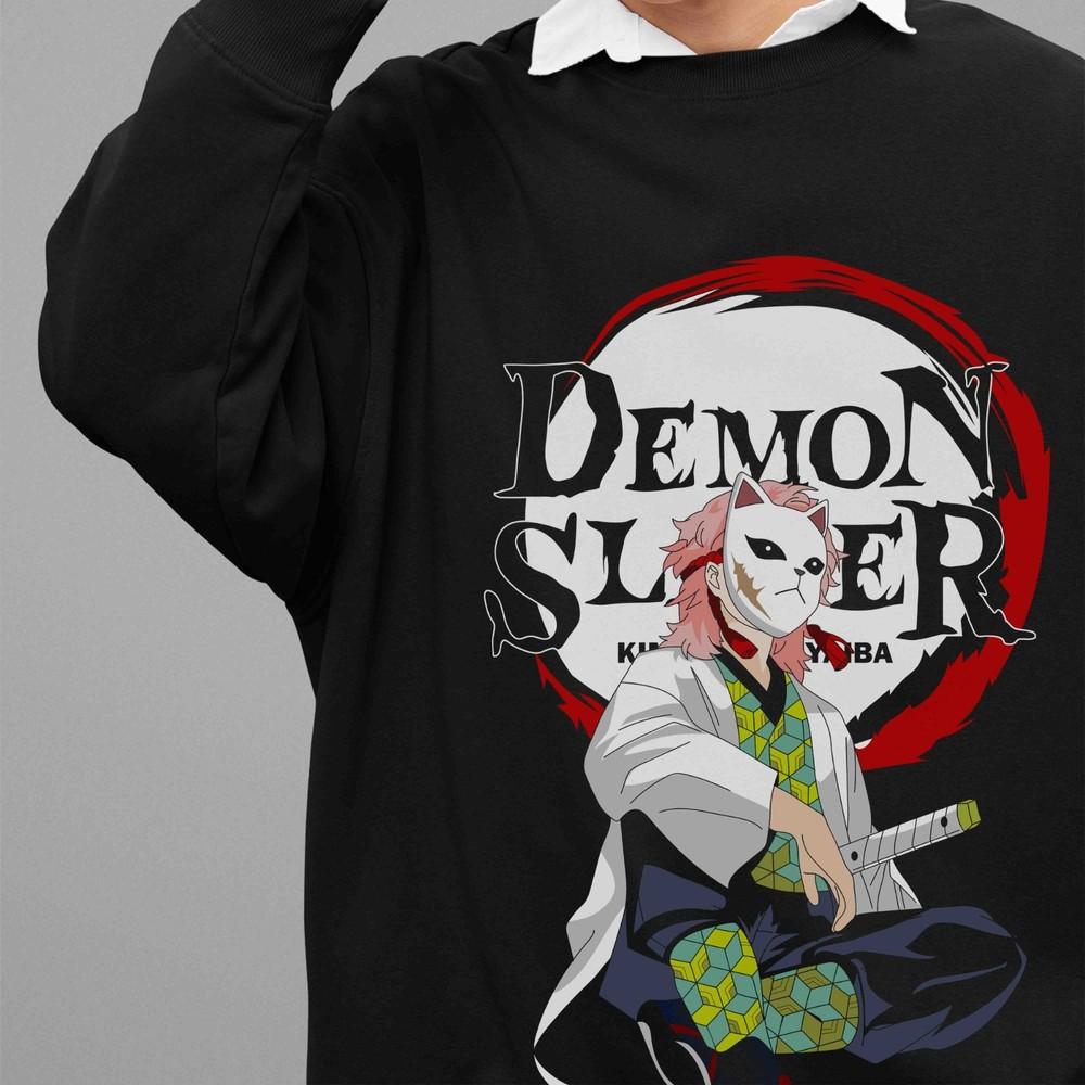 

Demon Slayer Sweatshirt Tanjiro Sweater KNY Zenitsu Inosuke Nezuko Unisex Pull L