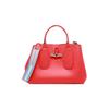 Le Roseau Borsa a Spalla a Righe Solide Fibbia in Bambù Borsa Tote in Pelle Borsa da Shopping Borsa a Tracolla Media da Donna 10095HCN545