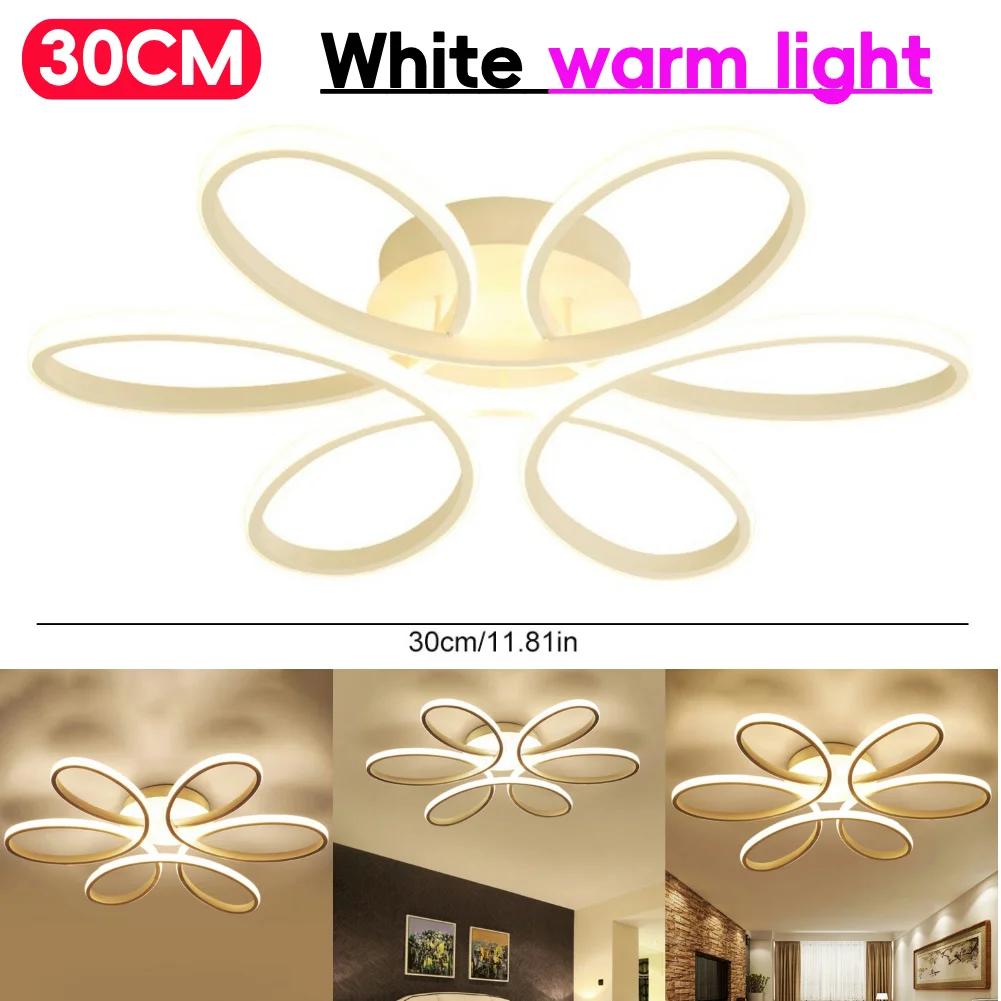 Haushalt LED Kronleuchter 12W Moderner Stil Deckenleuchte Drei Farben Blumendesign Deckenleuchten Superhell Heimdekor Leuchte
